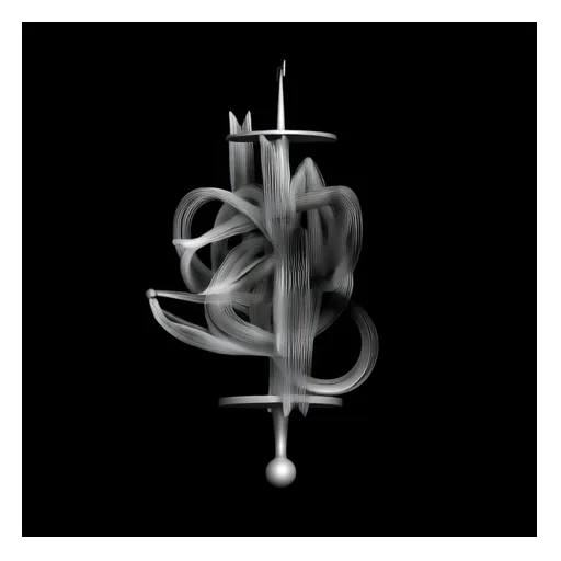 The Necessary Tangle’s intertwined silver living mark on black